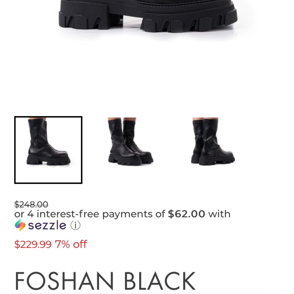L’intervalle FOSHAN stretch black boot size 37 (7-7.5US) - Picture 3 of 4